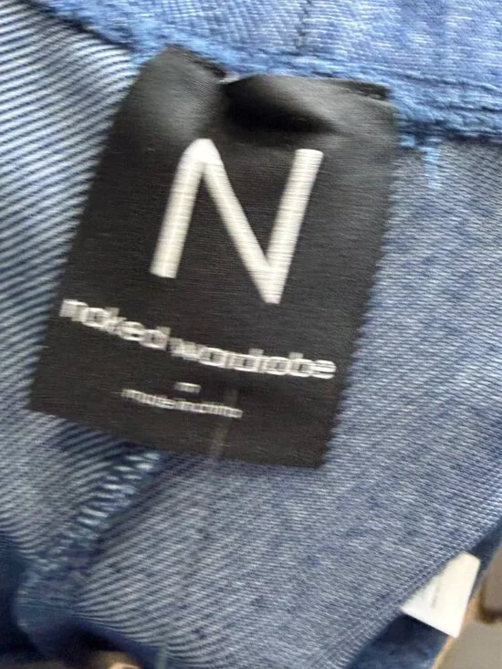 NAKED WARDROBE high waist hot shorts in blue size M - Picture 4 of 6